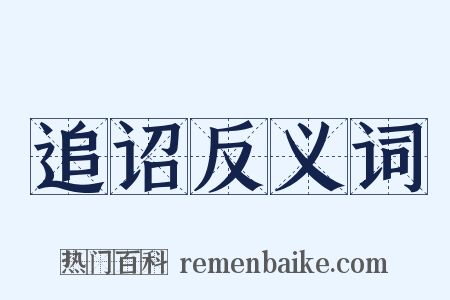 追诏反义词是什么意思的图片